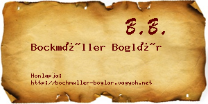 Bockmüller Boglár névjegykártya